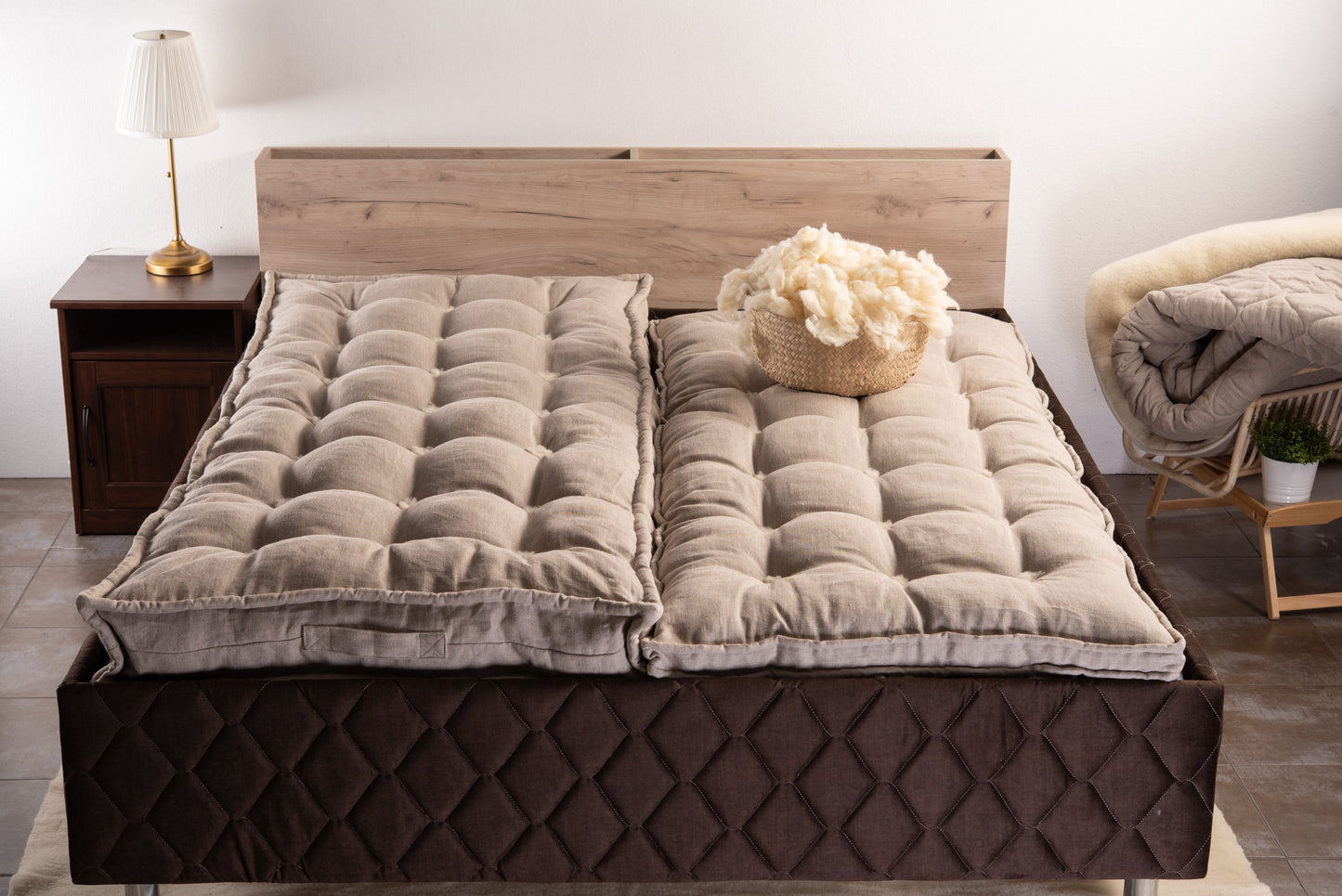 Pure Merino Wool and Linen mattress (all UK&EU sizes)